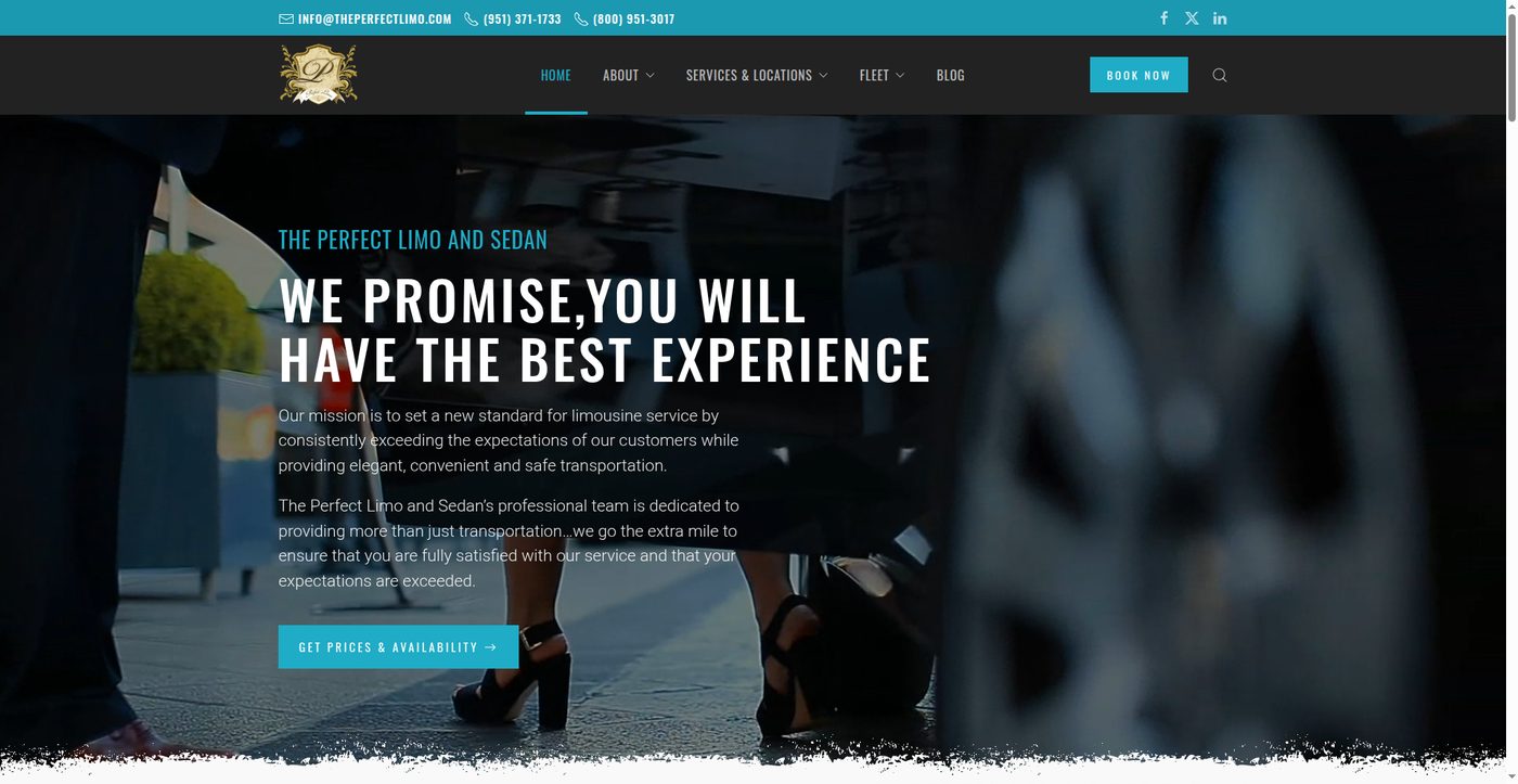 The Perfect Limo old website