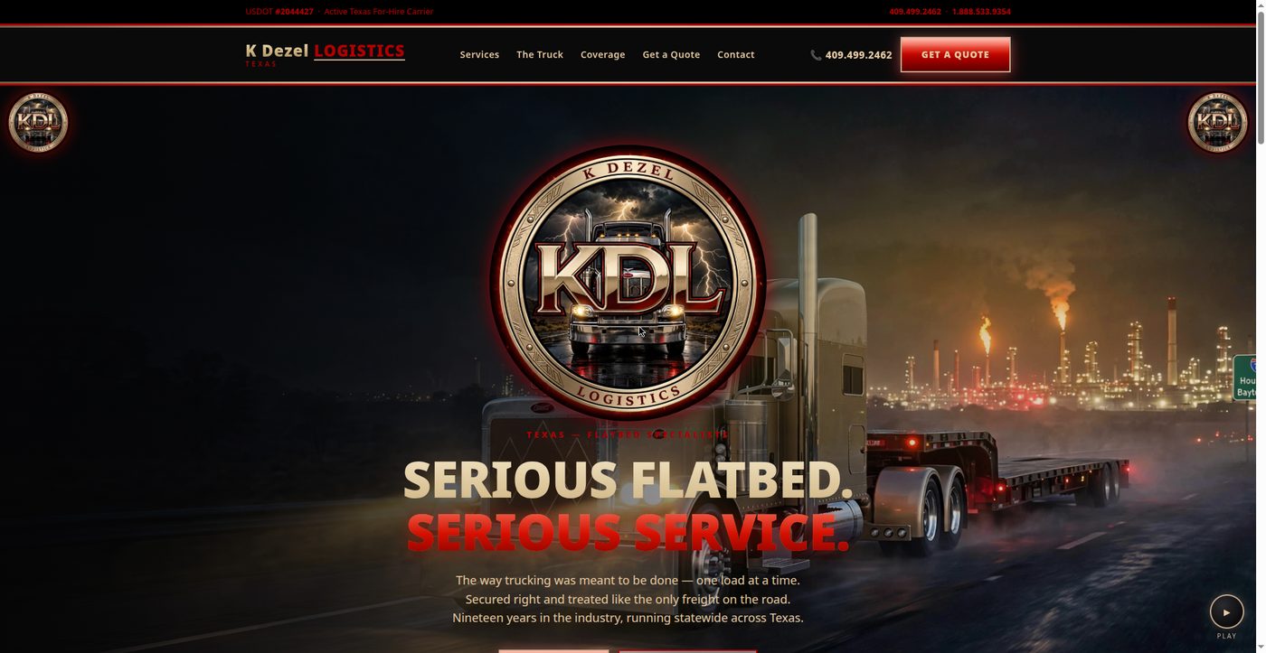 K Dezel Logistics website